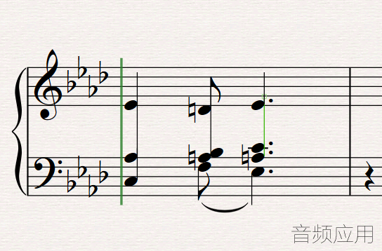 西贝柳斯跨越谱表音符