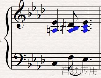 西贝柳斯跨越谱表音符