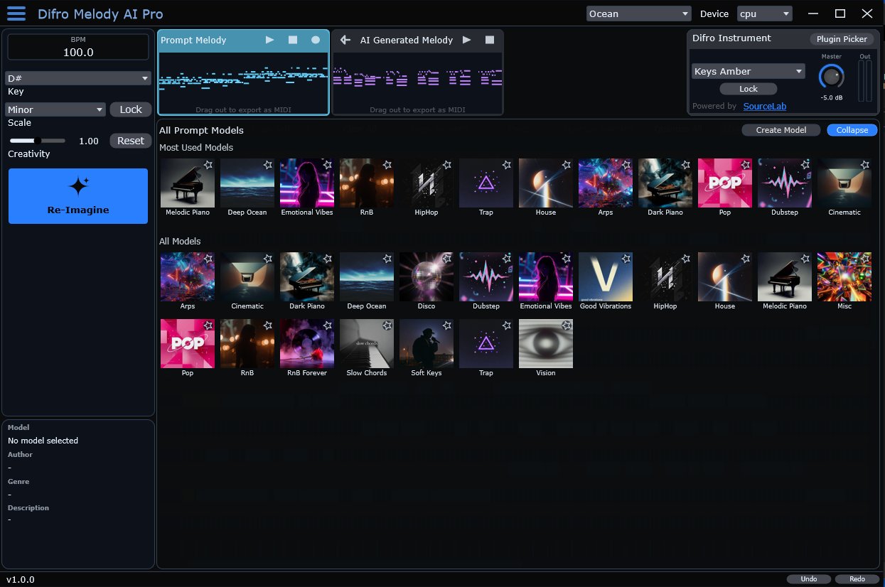 Initial Audio-DIFRO Melody AI
